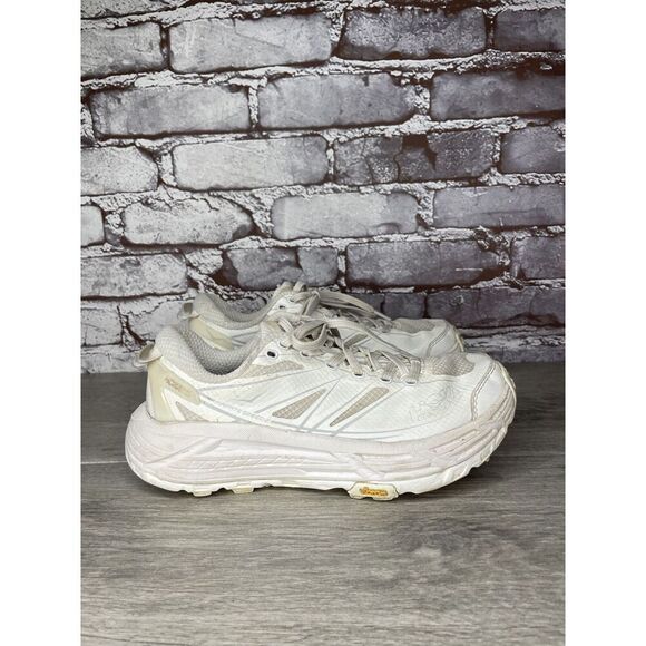 Hoka One Vibram Mafate Speed 2 White Synthetic Running Shoes Women 38EU/6.5M US - Picture 12 of 16